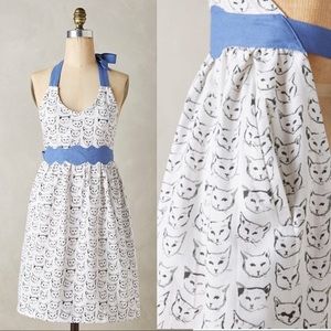 Anthropologie Cat Print Apron NWT
